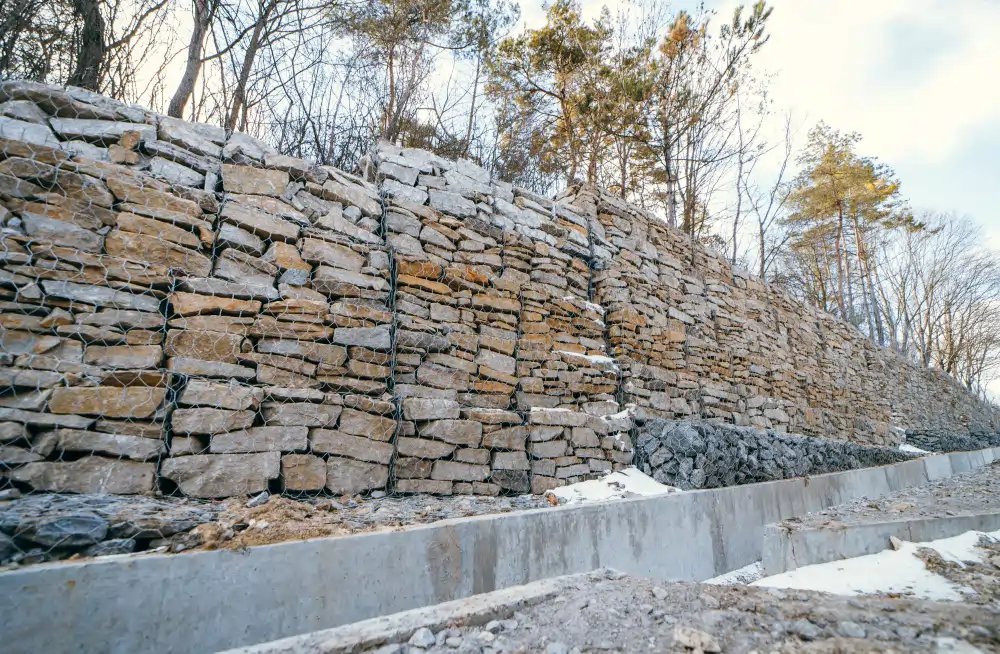 Terasamente si ziduri de sprijin - Ziduri de sprijin din gabioane